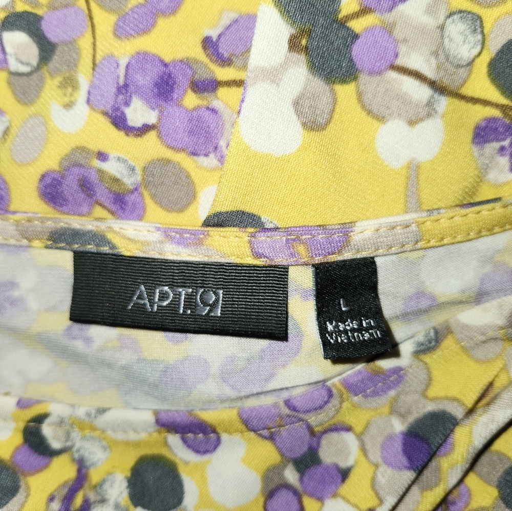 APT. 9 Yellow Floral Midi Dress - Picture 4 of 4